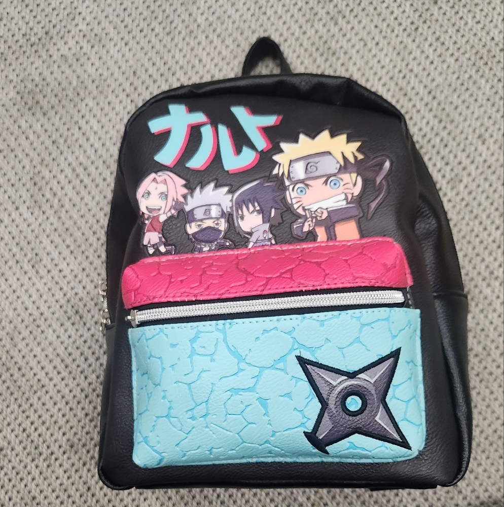 Anime Character Backpack with Pink and Blue Accents